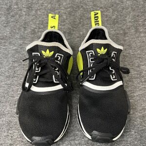 Adidas LHG 029003 Size 4.5 Men, 5.5 Women Black & White, Yellow Highlights CLEAN